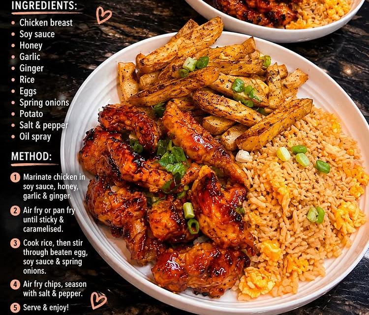 Sticky chicken recept